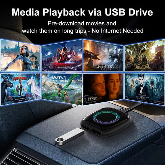 4 32 Carplay Android Auto Box Mini Ai Streaming Video 3 in 1 Watch netflix youtube Tiktok for Car 4gb 32gb netflix Tf Card apple