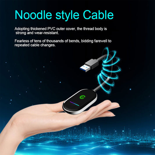Factory Direct Selling Black New 2024 amazon Carplay Android Auto Mini Wireless Carplay Adapter 2 in 1 Dongle