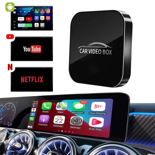 2025 Luxury Black Auto Carplay Adapter with Hot Selling Youtube Ai Box for Android Cars