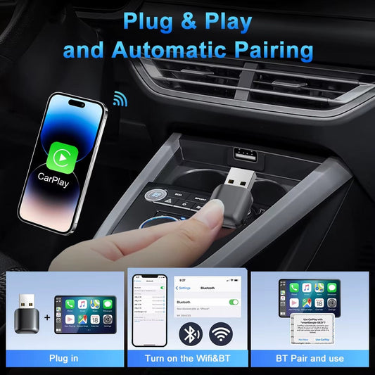 Special Offer Wireless Carplay Adapter OEM ODM Mini Usb Dongle Car Play Wireless-carplay-adapter for Apple Iphone IOS Volvo IP