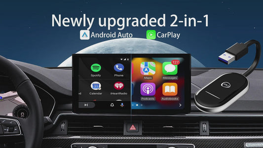 Factory Direct Selling Black New 2024 amazon Carplay Android Auto Mini Wireless Carplay Adapter 2 in 1 Dongle