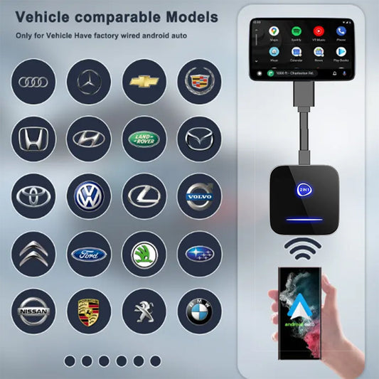S5 Convert Dongle Wireless Carplay Android Auto 2 in 1 for Phone Link Carplay Adapter