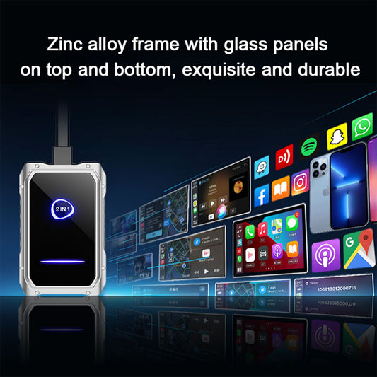 2 in 1 Universal Wireless Carplay Converter Dongle Auto Iso Adapter with Usb Port for Android Auto/apple Car Play iphone 12 Pro